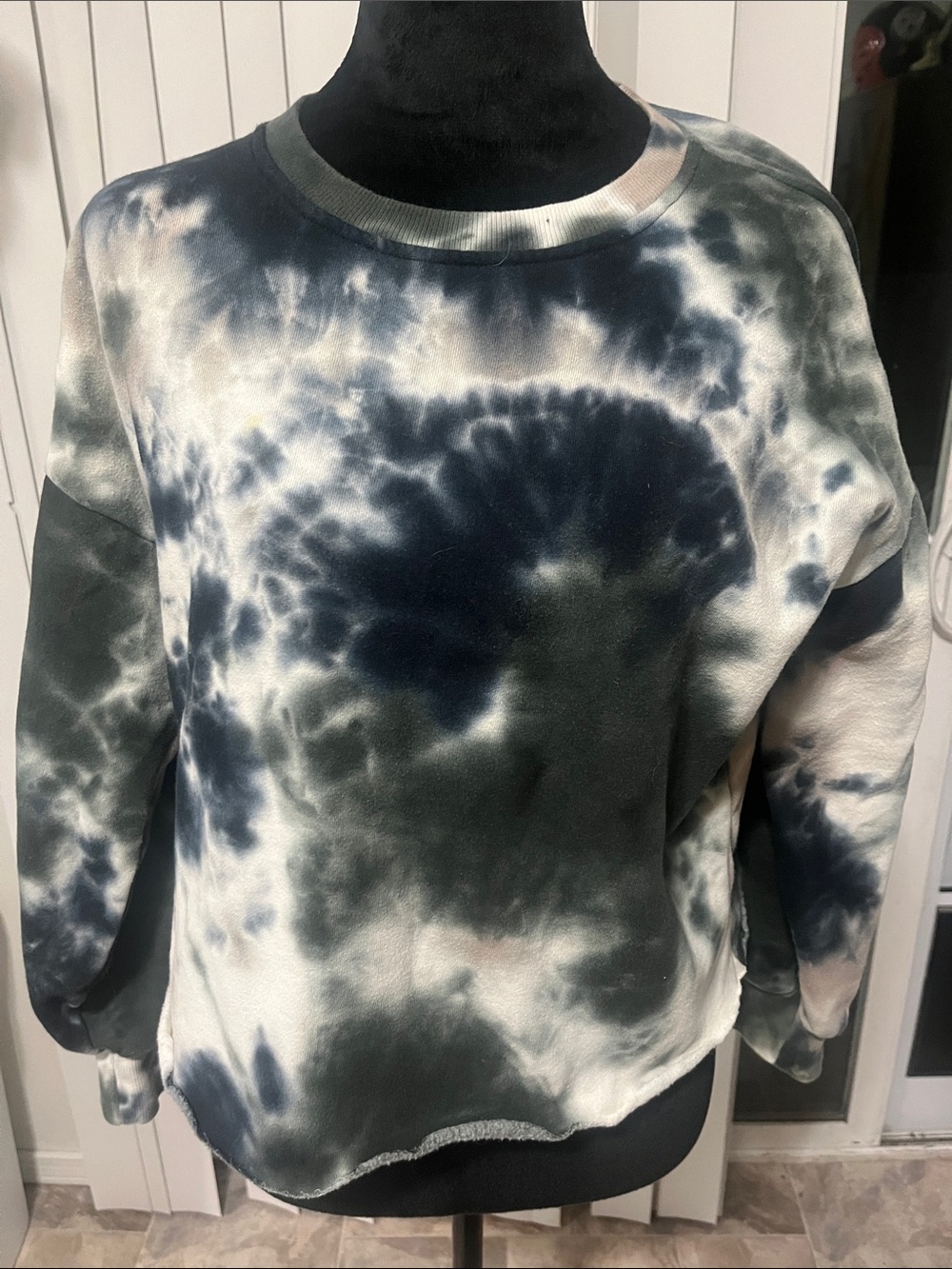 dip Black & White Tie-Dye Crewneck Sweatshirt